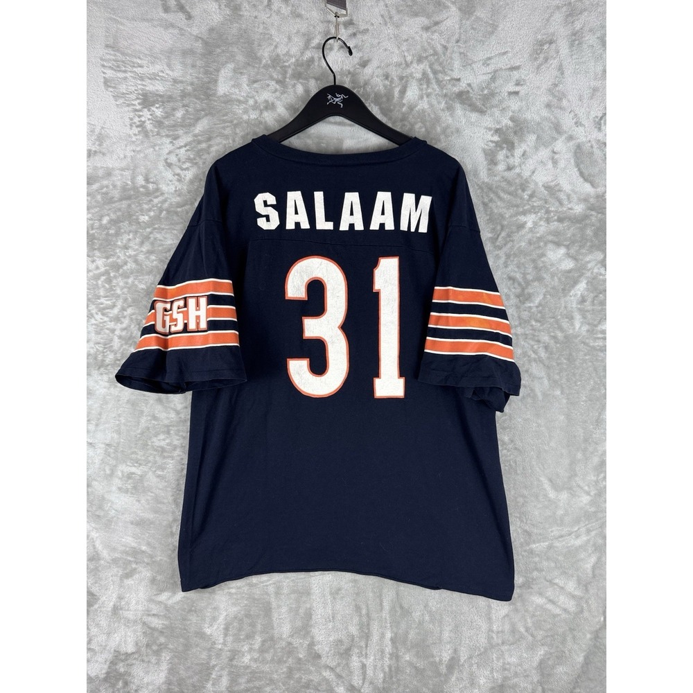 Vintage Chicago Bears Salaam V-Neck Short Sleeve‎ Jersey Shirt Blue Men's XL 90s